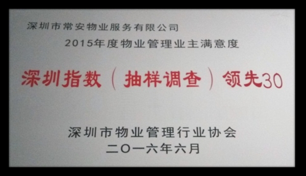 深圳指数（抽样调查）领先30